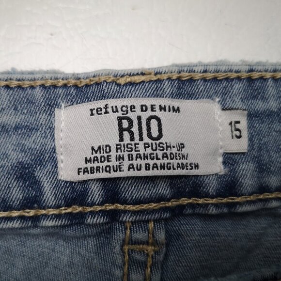 NWT Refuge Denim Rio Ladies Size 15 Mid Rise Push Up Light Wash Stretch Jeans - Picture 3 of 15